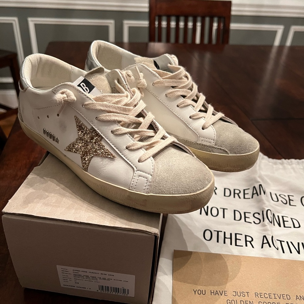 Golden Goose Super Stars- Size 39. Used, like new